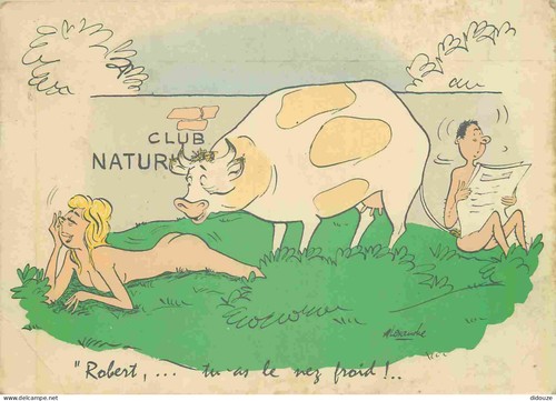 Carte postale humour club - postale,