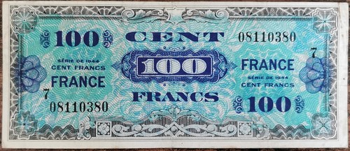 Billet 100 francs 1944 - , france