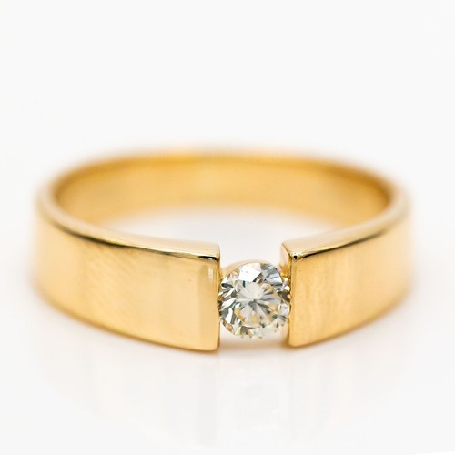 Bague 585 14k jaune diamant - bague,