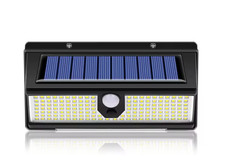 Lampe Solaire Extérieure 190 LED Détecteur Mouvement Étanche IP65 4 Modes Jardin