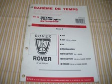BAREME DE TEMPS ROVER..600-800-75-FREELANDER-DISCOVERY-RANGE