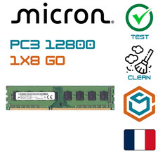 8 GO - Barrette Mémoire RAM Micron (1 x 8Go) DDR3 PC3-12800U