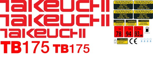 Takeuchi ensemble décals - de,