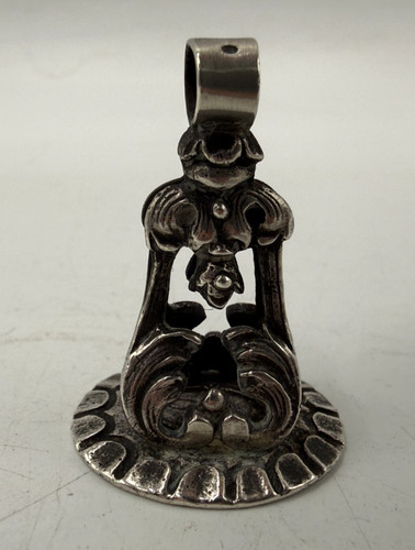 Rare cachet argent massif - en,