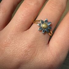 Bague Marguerite En Or 750/1000 18 Carat Taille 58 Fleur 2,04 grammes