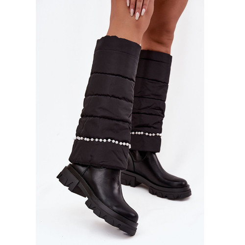 Women chunky leather ankle - pu,