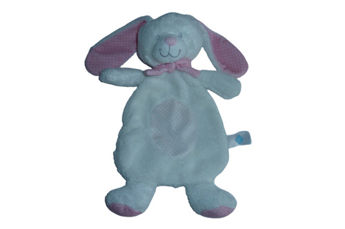Doudou lapin plat blanc