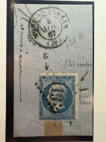 Timbre 20c bleu empire - 🦬timbre,