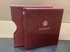 Reliure à anneaux Lindner + cassette d'occasion vide rouge