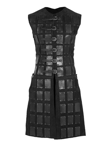 Brigandine cuir noir - brigandine, en