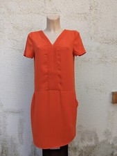 Robe courte fluide orange