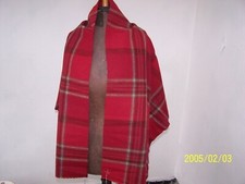 Ancien coupon de tissu écossais en pure laine. Parfait pour une écharpe. Réf 10