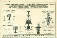 Publicité ancienne éclairage