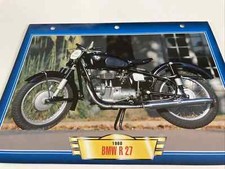 CARTE FICHE MOTO BMW R 27 1960