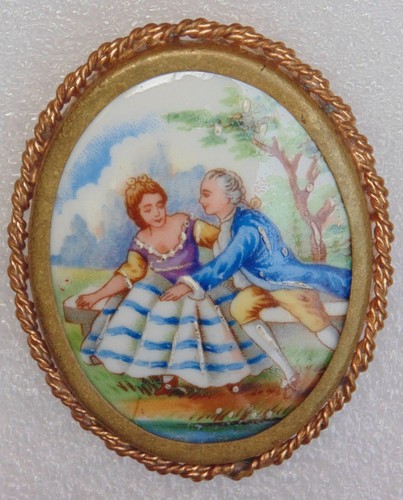 Rare ancienne broche miniature - ancienne,