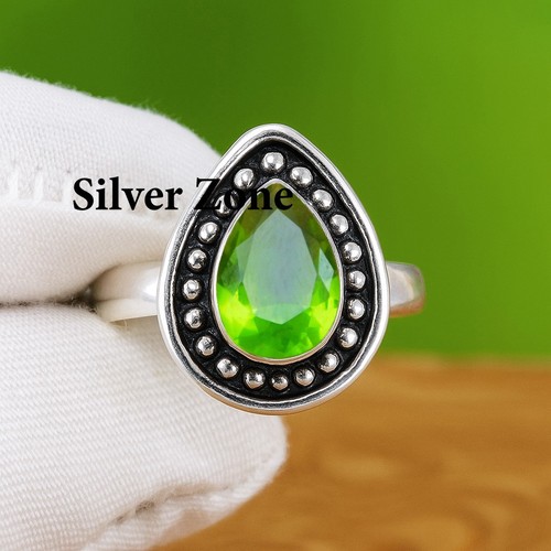 Bague péridot argent - |,