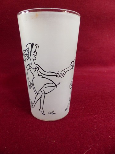 Verre signé cabu noir et - cabu,