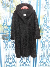Manteau Fourrure Astrakan Vintage Années 50
