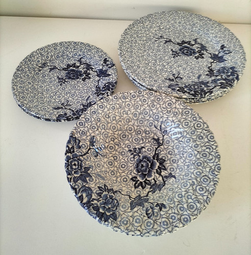Ensemble assiettes anciennes - assiettes,