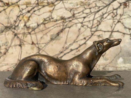 Bronze ancien lévrier - ancien,