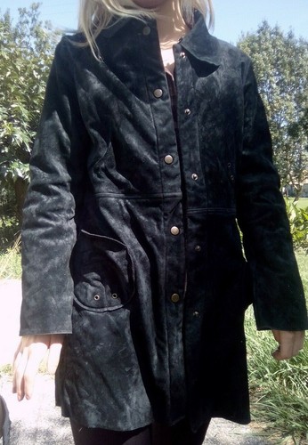 Veste manteau léger noir - noir, daim