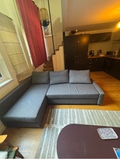 Canapé d'angle Ikea convertible FRIHETEN avec rangement gris foncé