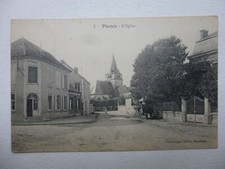 CPA 10 Plancy Aube carriole carte postale commerce Poulet Carrut buraliste