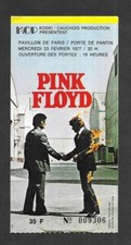 RARE / TICKET BILLET DE CONCERT - PINK FLOYD : LIVE A PARIS ( FRANCE ) 1977