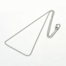 COLLIER CHAINE gourmette ARGENTE 60cm ACIER INOXYDABLE HYPOALLERGENIQUE 3x2mm