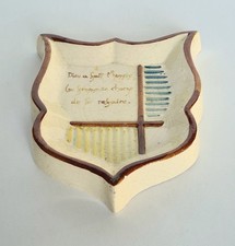 Cendrier parlant en faïence 