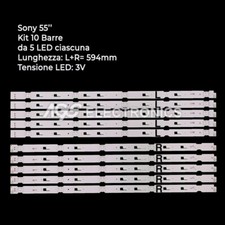 KIT 10 BARRES BANDES LED TV
