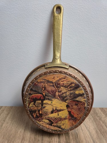Poêle murale cuivre vintage