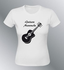 Tee shirt Guitare Manouche Niglo S M L XL femme gens voyage Gipsy tsigane