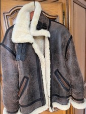 Veste Blouson Chevignon Bombardier homme, taille XXL, style aviateur 100% cuir