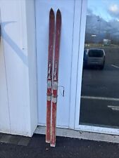Ancienne Paire De Ski Bois Fixation LAMA ￼