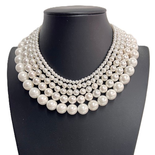 Collier perles ras cou - collier,