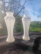 Paire vases opaline Art Déco
