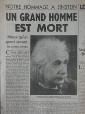 LE FIGARO LITTÉRAIRE N°470 du 23 AVRIL 1955 HOMMAGE A EINSTEIN - MARCEL PAGNOL