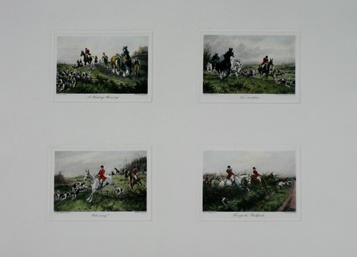 Gravure chasse courre - gravure,