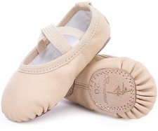Chaussures de Danse Classique Cuir Demi Pointe Pantoufle de Ballet Ballerine ...