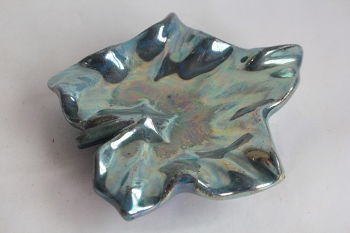 Coupelle feuille grès flammé - feuille,