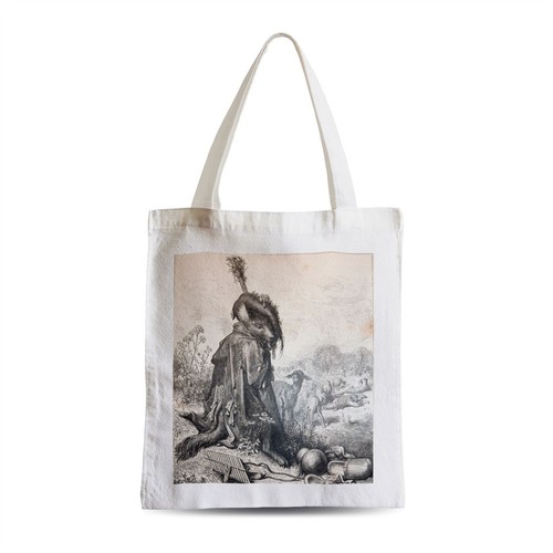 Sac tissu loup devenu - le,