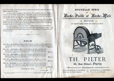 PARIS (X°) MACHINES AGRICOLES / HACHE-PAILLE & HACHE-MAÎS "PILTER" Tract en 1896