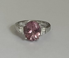 7233- Bague Or Gris Tourmaline