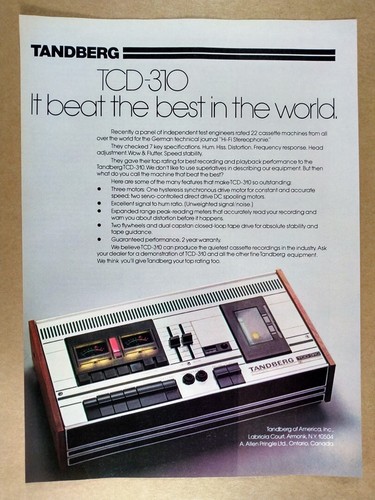 1976 tandberg tcd 310 - tandberg, tcd-310