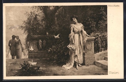 Carte postale artiste hans - postale, d'artiste