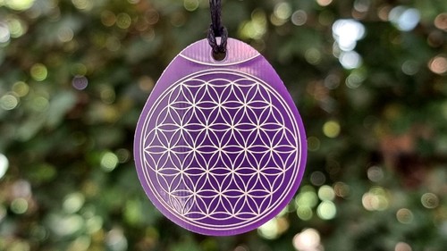 Pendentif énergétique fleur - pendentif,