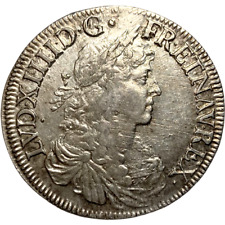 Louis XIV (1643-1715) Ecu au buste juvénile 1663 Bayonne