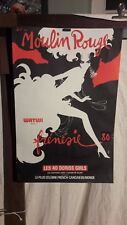 AFFICHE   SPECTACLE FRENESIE  MOULIN ROUGE  GRUAU