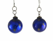Pièce bleu rond forme - bleu, verre